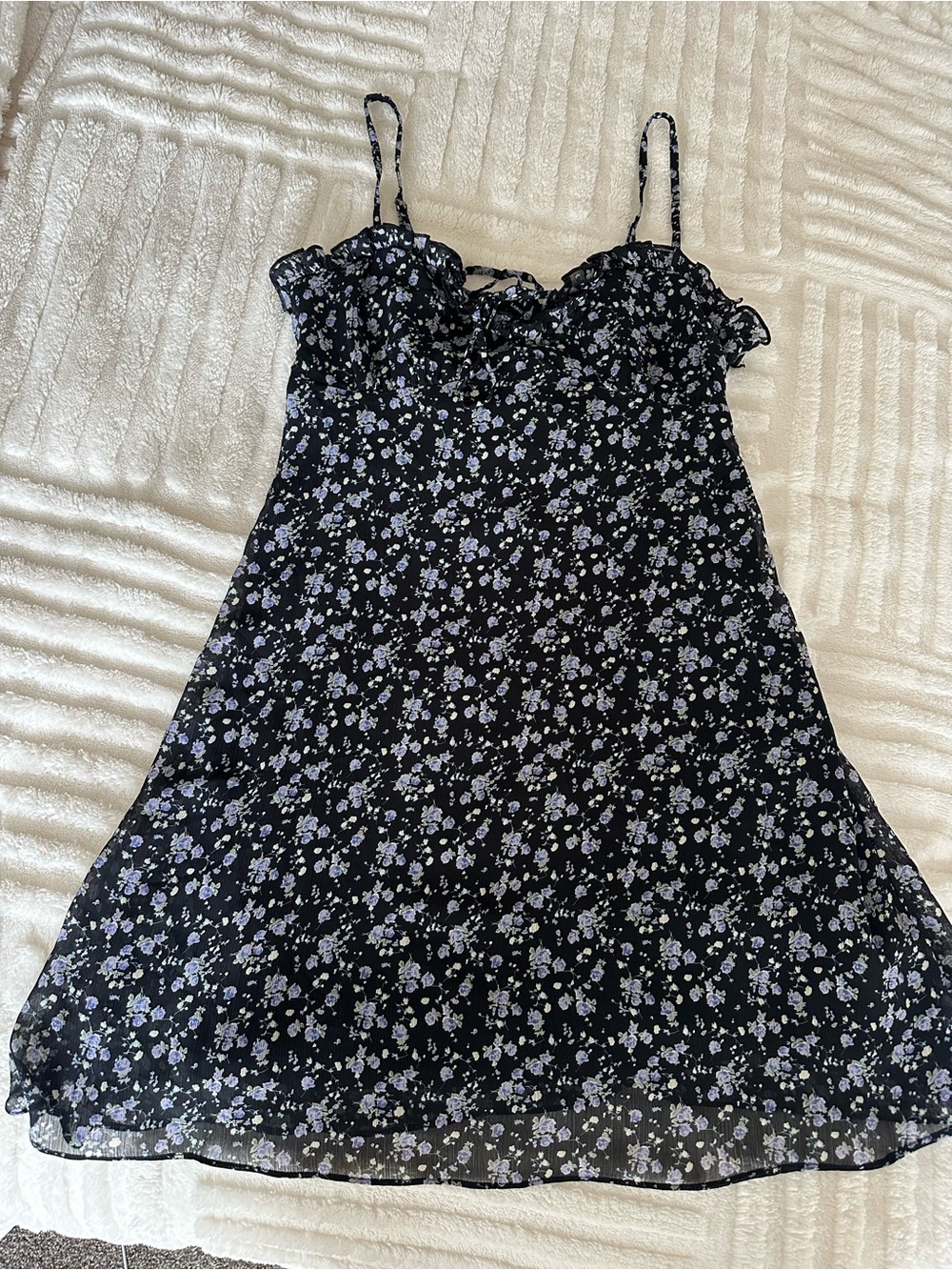 Vici Black Floral Maxi Dress with Lavender Accents